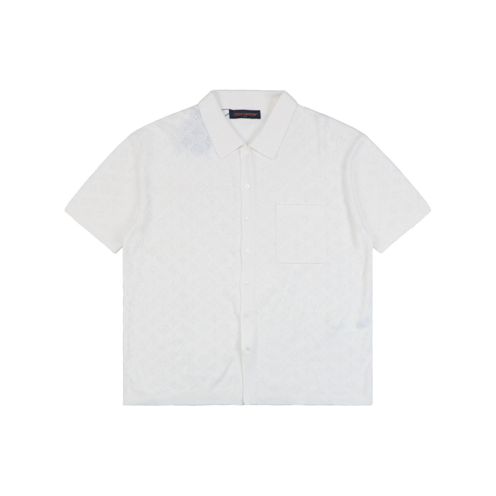 Louis Vuitton LV23SS Monogram Hollow Jacquard Short Sleeve Shirt