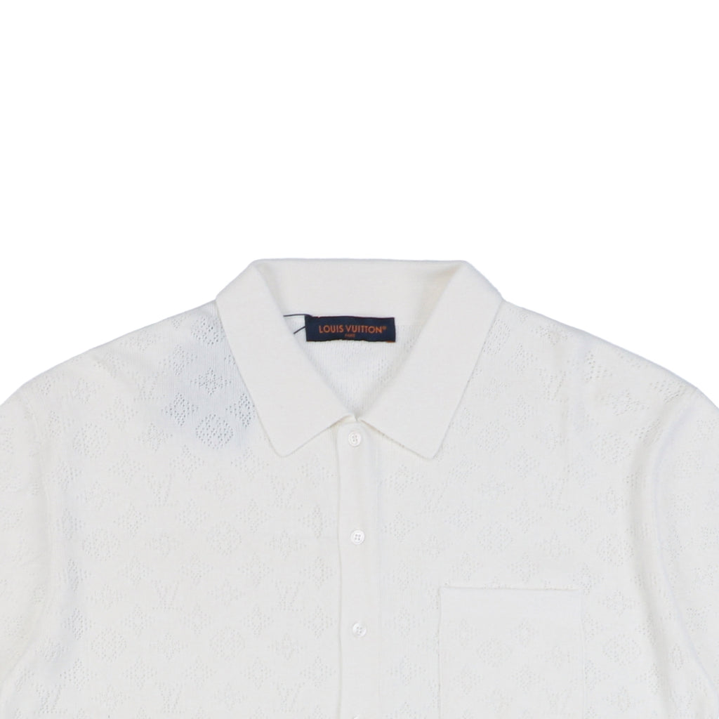 Louis Vuitton LV23SS Monogram Hollow Jacquard Short Sleeve Shirt