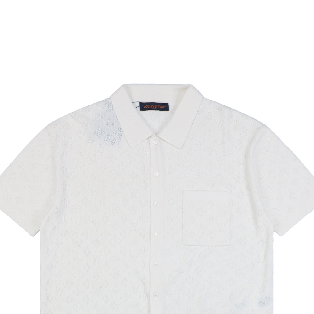 Louis Vuitton LV23SS Monogram Hollow Jacquard Short Sleeve Shirt