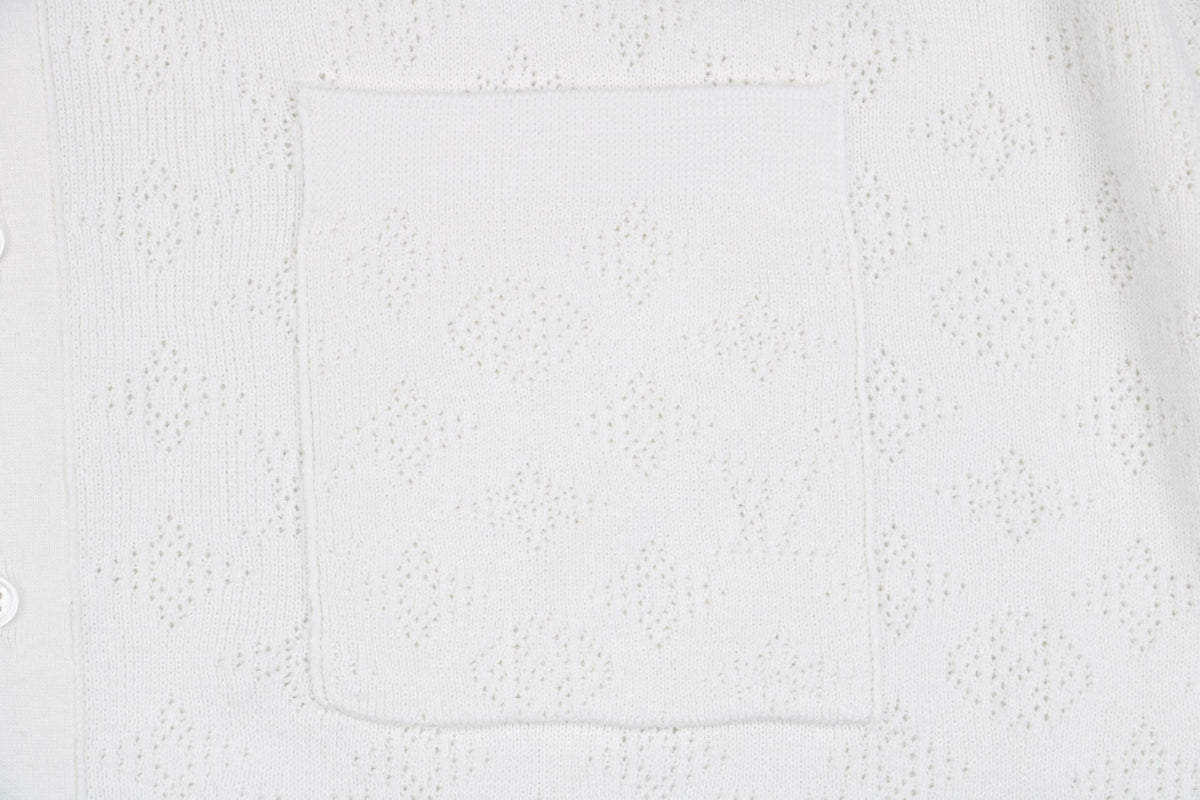 Louis Vuitton LV23SS Monogram Hollow Jacquard Short Sleeve Shirt