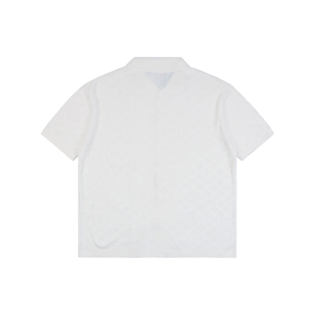 Louis Vuitton LV23SS Monogram Hollow Jacquard Short Sleeve Shirt