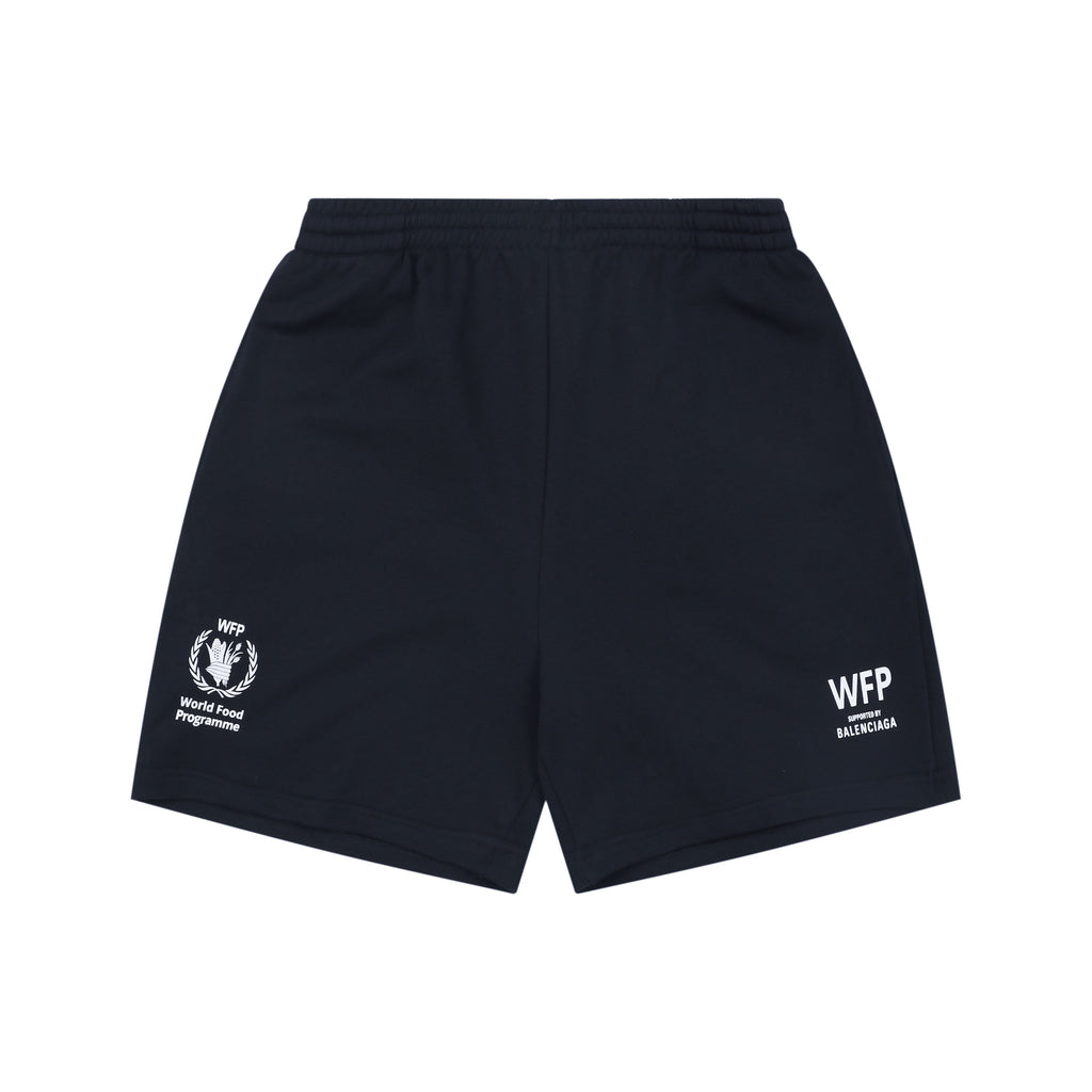 Balenciaga x WFP World Food Programme White Logo Print Shorts