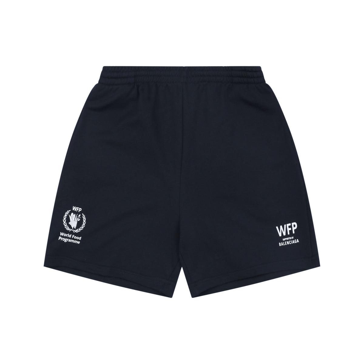 Balenciaga x WFP World Food Programme White Logo Print Shorts