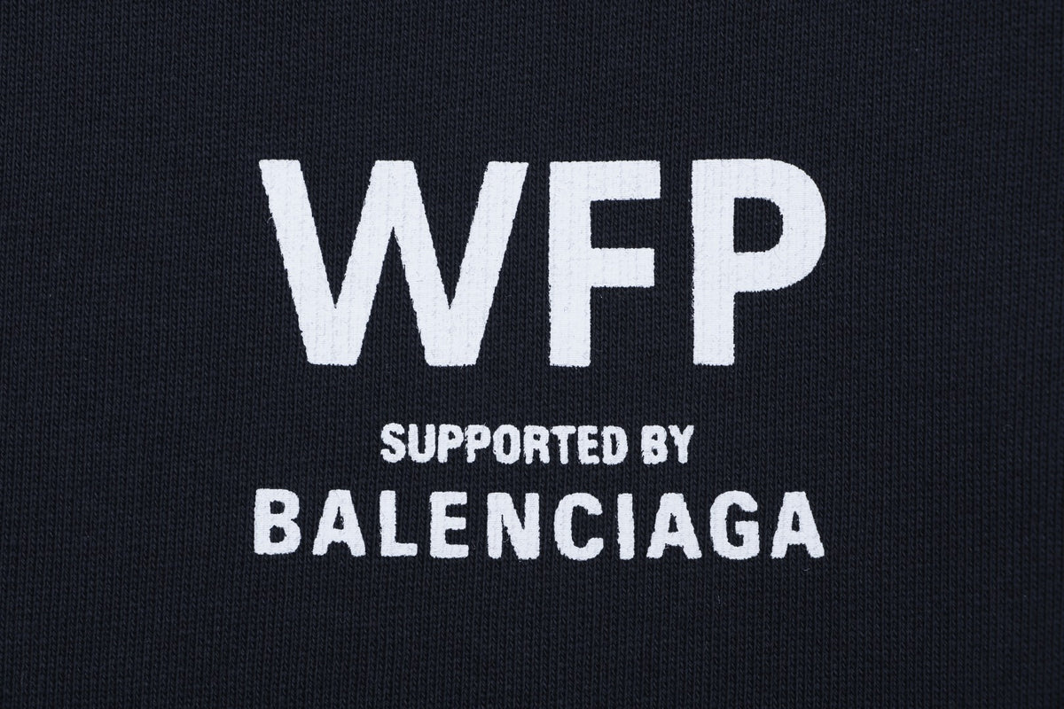 Balenciaga x WFP World Food Programme White Logo Print Shorts