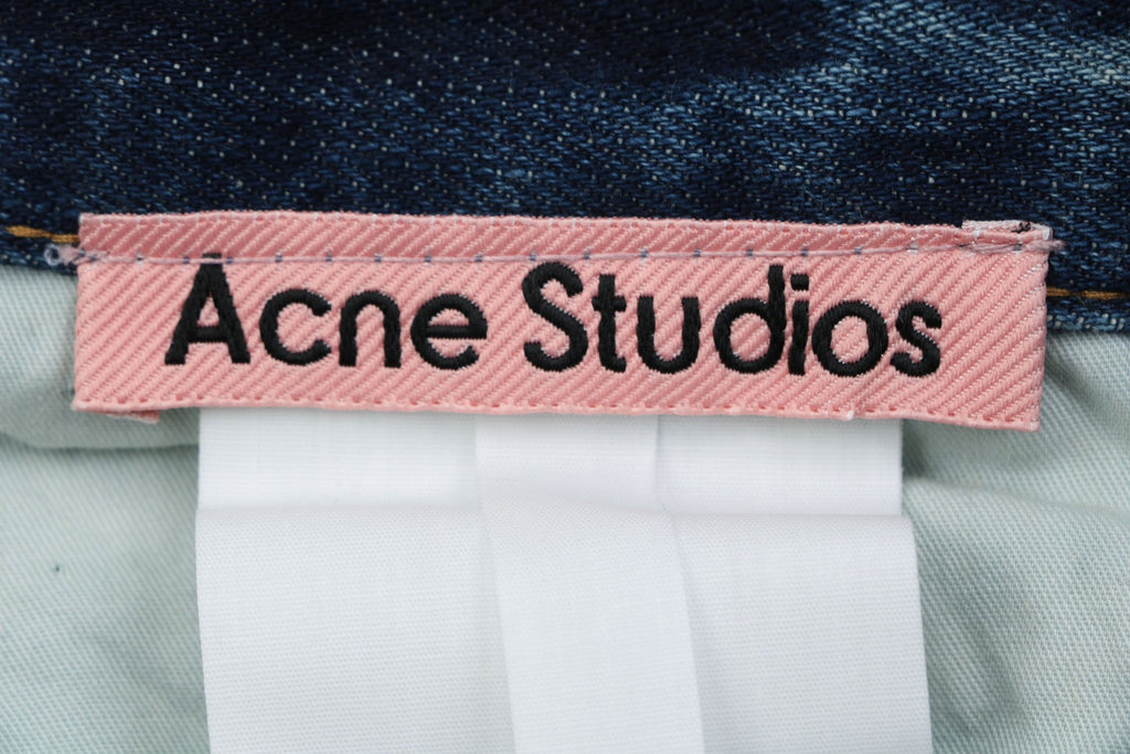 Acne Studios 2021F Ink Splash Distressed Wide-Leg Jeans