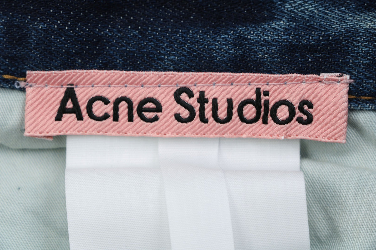 Acne Studios 2021F Ink Splash Distressed Wide-Leg Jeans