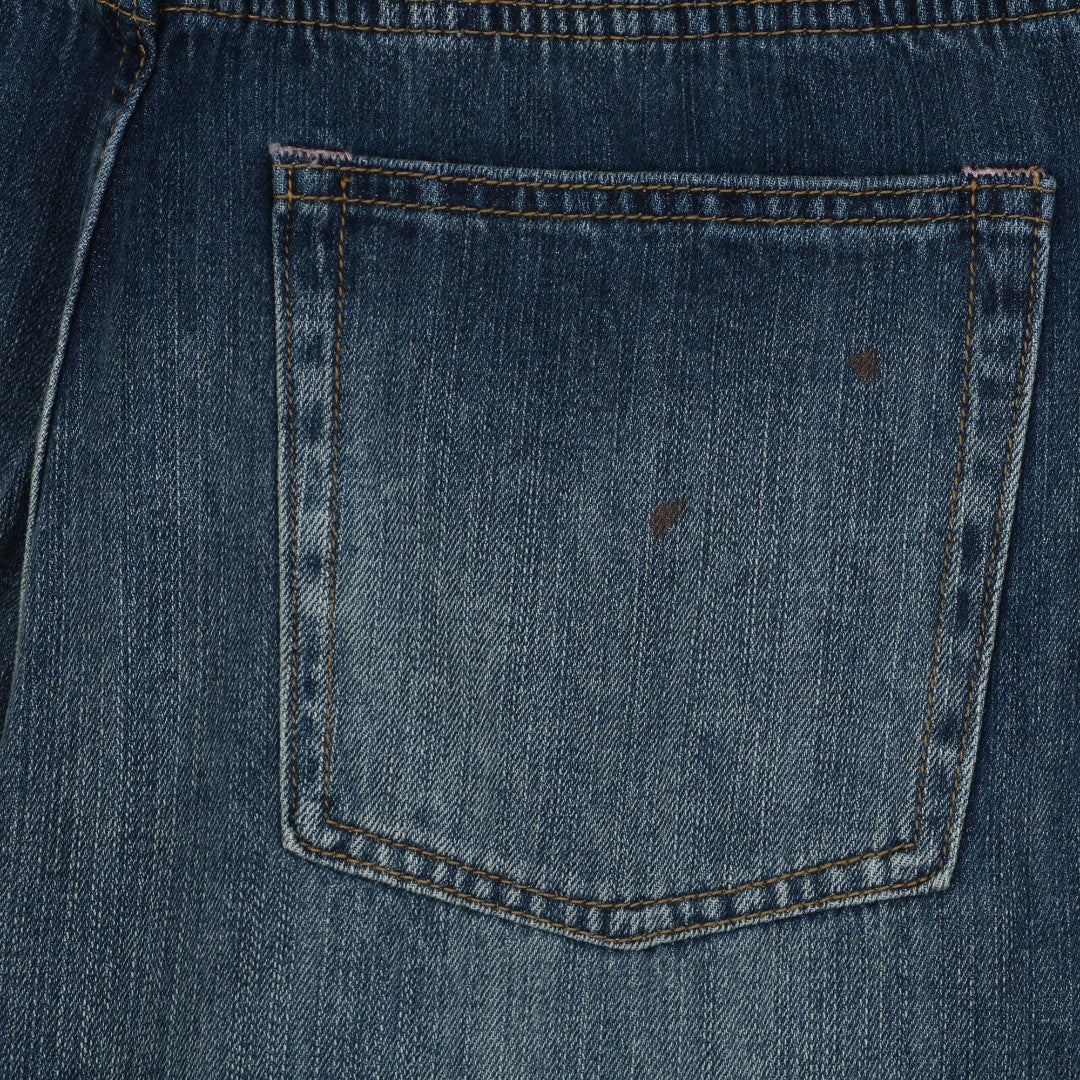 Acne Studios 2021F Ink Splash Distressed Wide-Leg Jeans