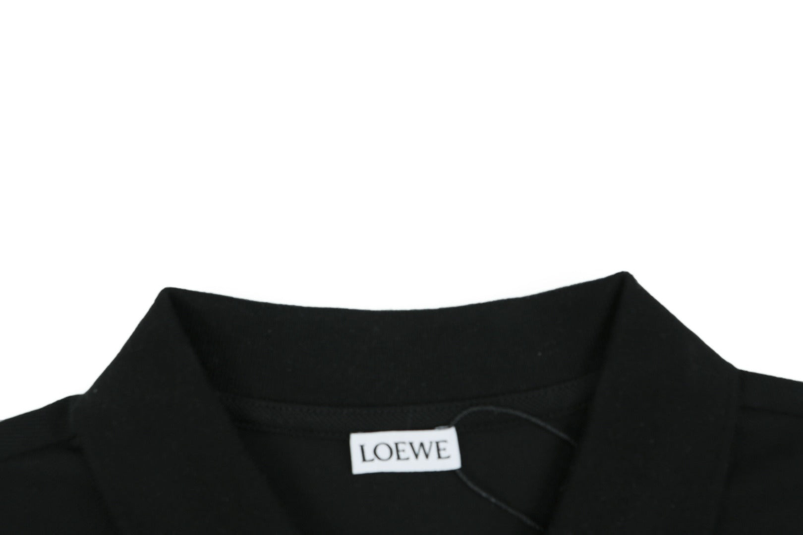 Loewe Tonal Jacquard Anagram Embroidered Polo Short Sleeve - Black
