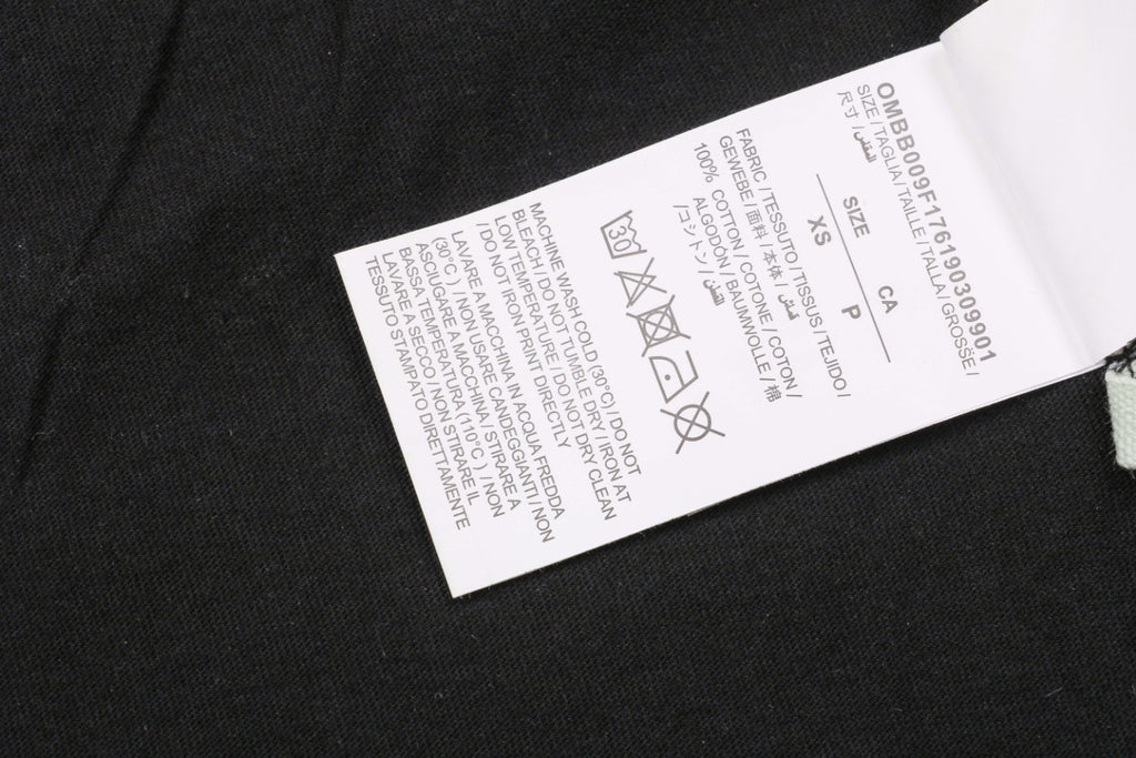 Off-White c/o Virgil Abloh 17SS Starry Sky Fireworks Ink Splash Arrow Print Short Sleeve T-Shirt