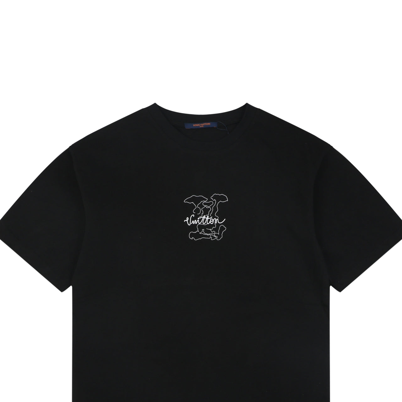 Louis Vuitton Dot Matrix Graffiti Monogram Print Short Sleeve T-Shirt - Black