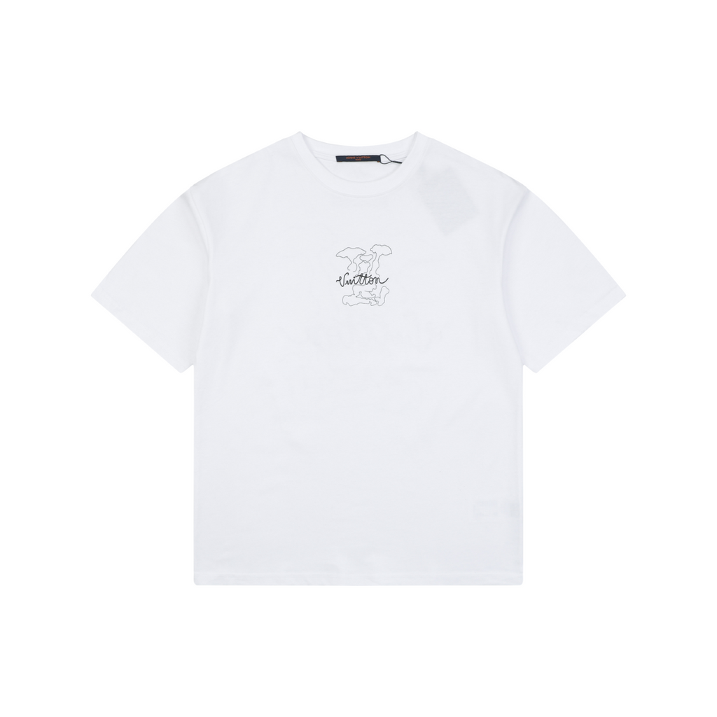 Louis Vuitton Dot Matrix Graffiti Monogram Print Short Sleeve T-Shirt - White