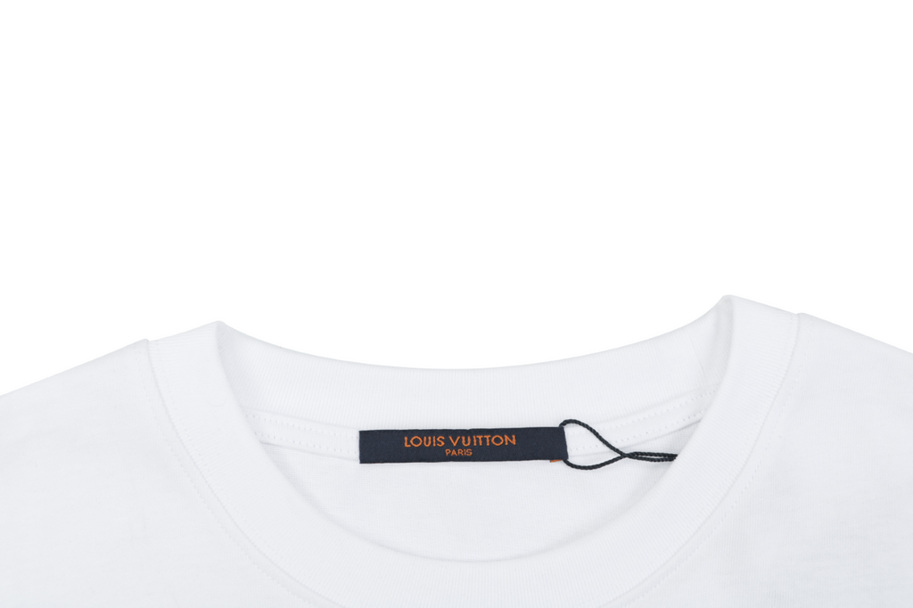 Louis Vuitton Dot Matrix Graffiti Monogram Print Short Sleeve T-Shirt - White