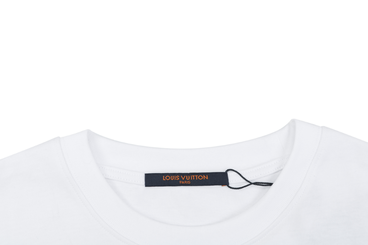 Louis Vuitton Dot Matrix Graffiti Monogram Print Short Sleeve T-Shirt - White