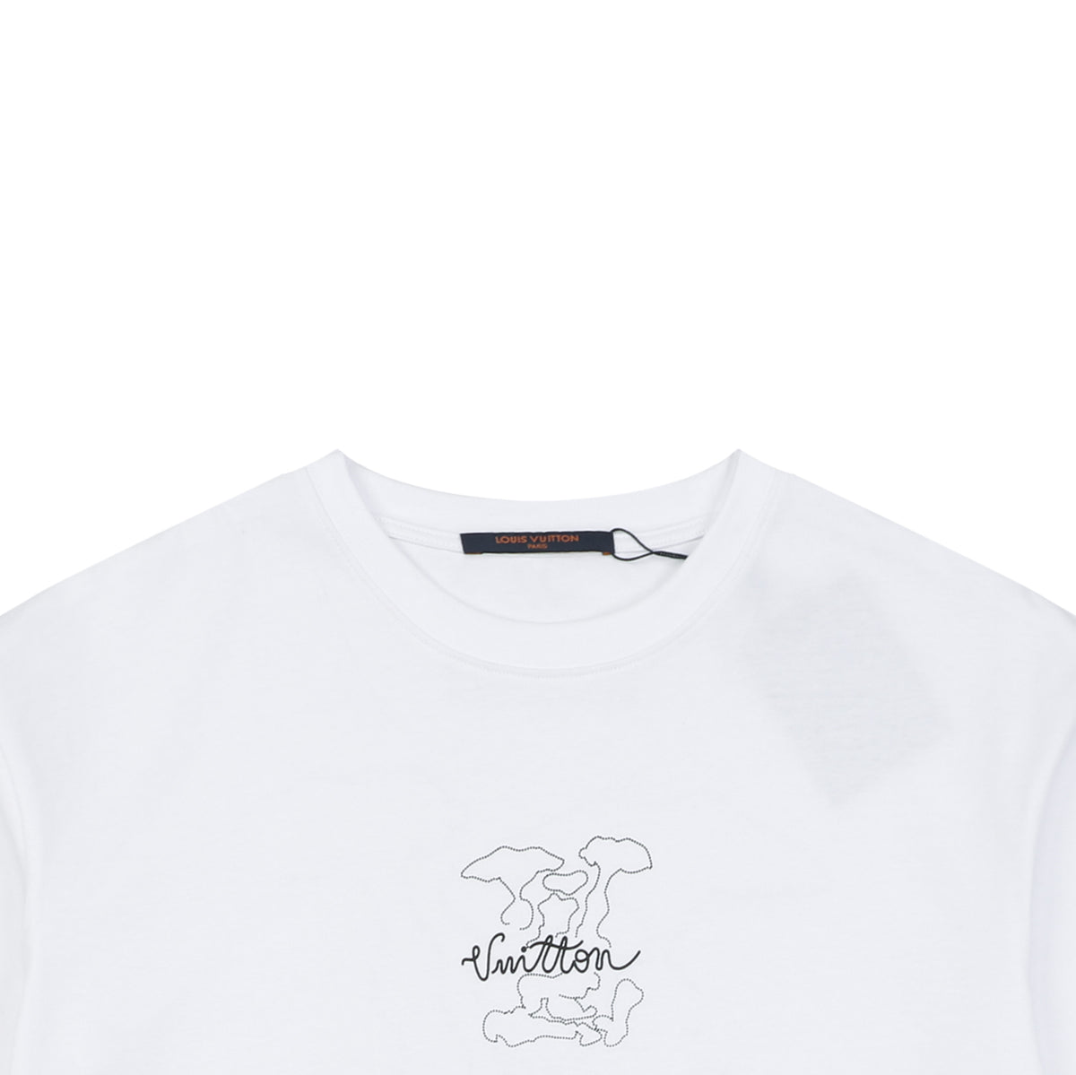 Louis Vuitton Dot Matrix Graffiti Monogram Print Short Sleeve T-Shirt - White