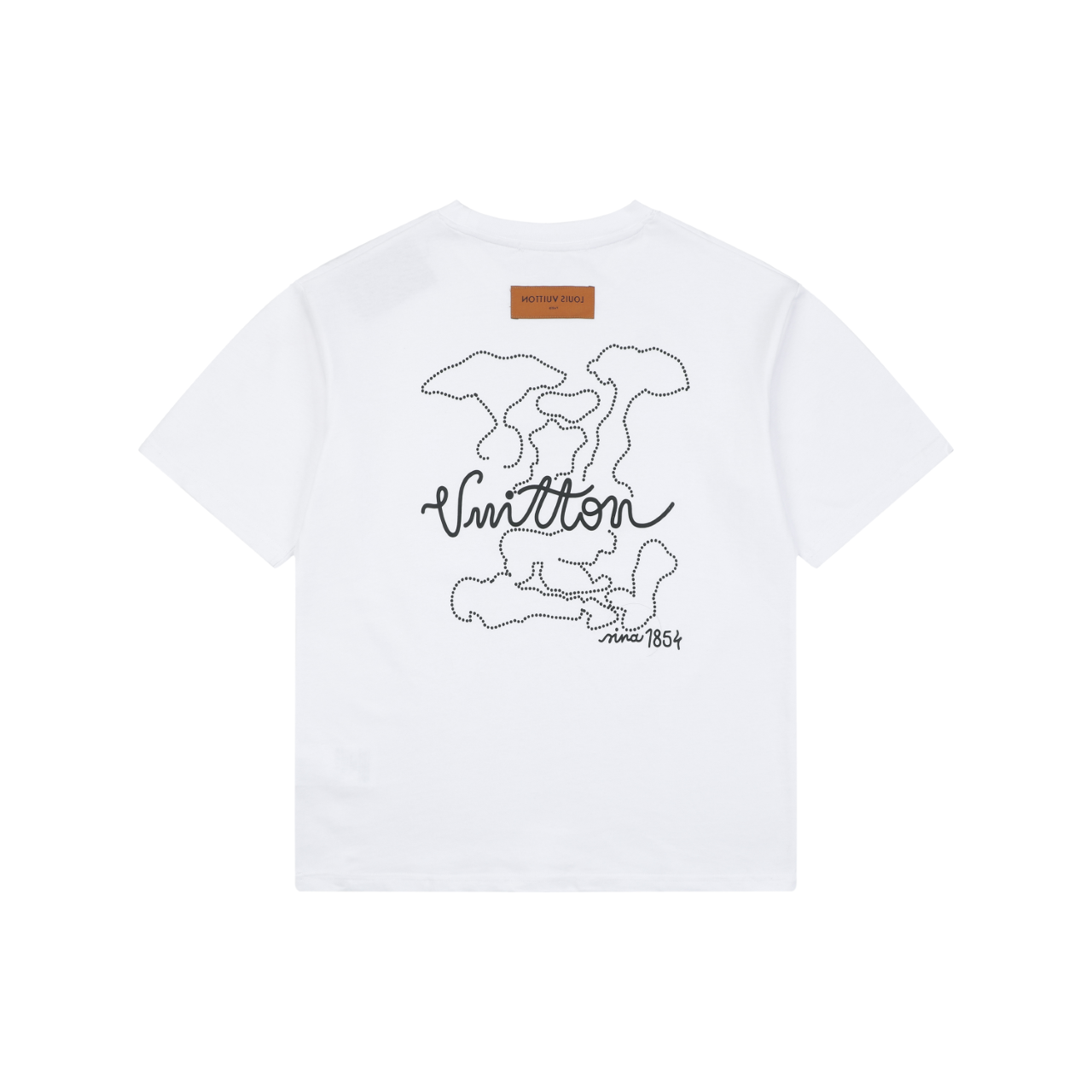 Louis Vuitton Dot Matrix Graffiti Monogram Print Short Sleeve T-Shirt - White