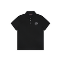 Louis Vuitton Safety Pin Monogram Letter Embroidered Polo Short Sleeve - Black