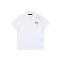 Louis Vuitton Safety Pin Monogram Letter Embroidered Polo Short Sleeve - White