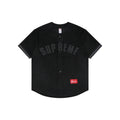 Supreme Suede Mesh Baseball Jersey Short Sleeve - Black