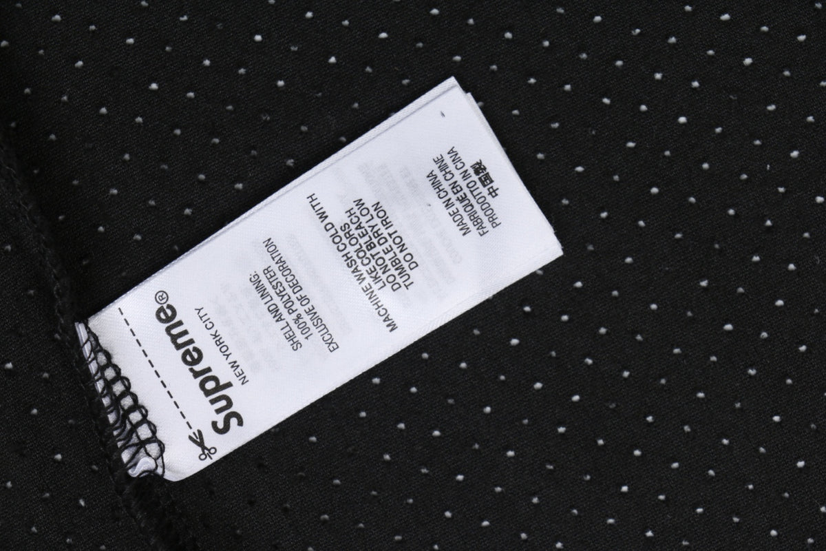 Supreme Suede Mesh Baseball Jersey Short Sleeve - Black