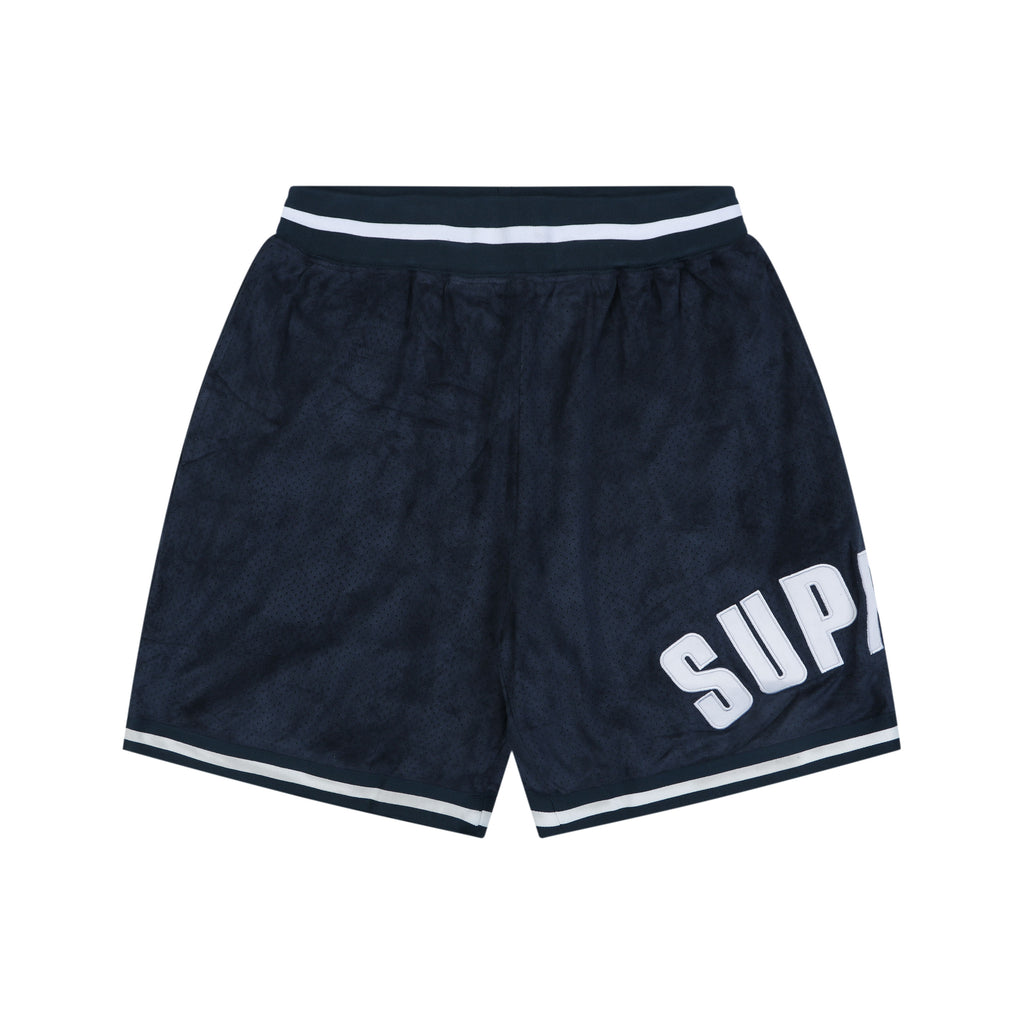 Supreme Suede Mesh Shorts - Navy