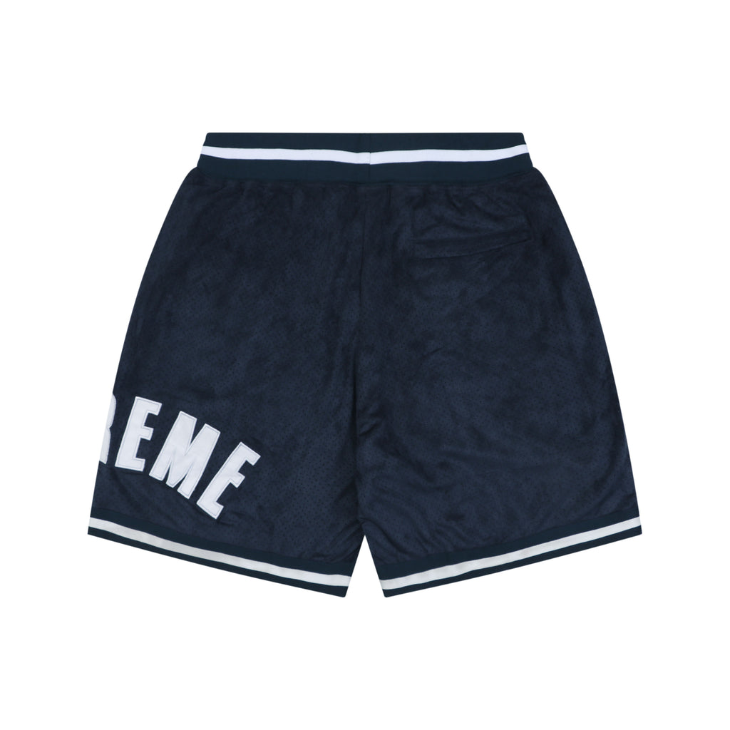 Supreme Suede Mesh Shorts - Navy