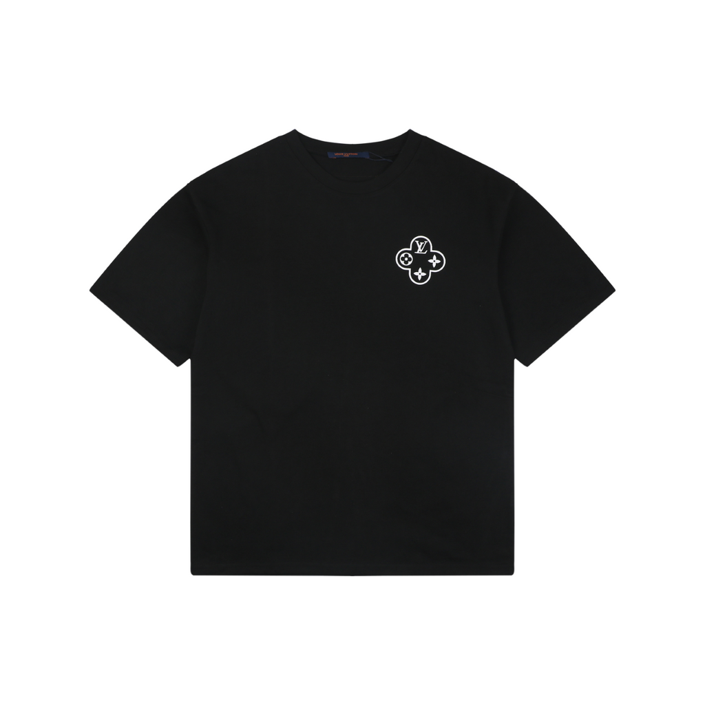 Louis Vuitton Circle Chain Monogram Print Short Sleeve T-Shirt - Black