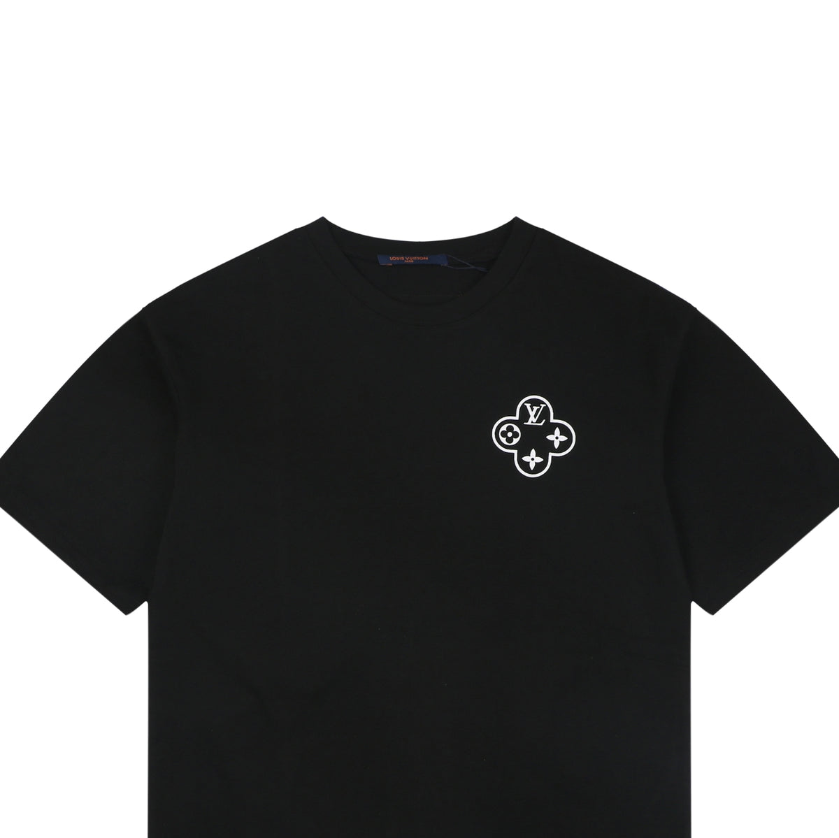 Louis Vuitton Circle Chain Monogram Print Short Sleeve T-Shirt - Black