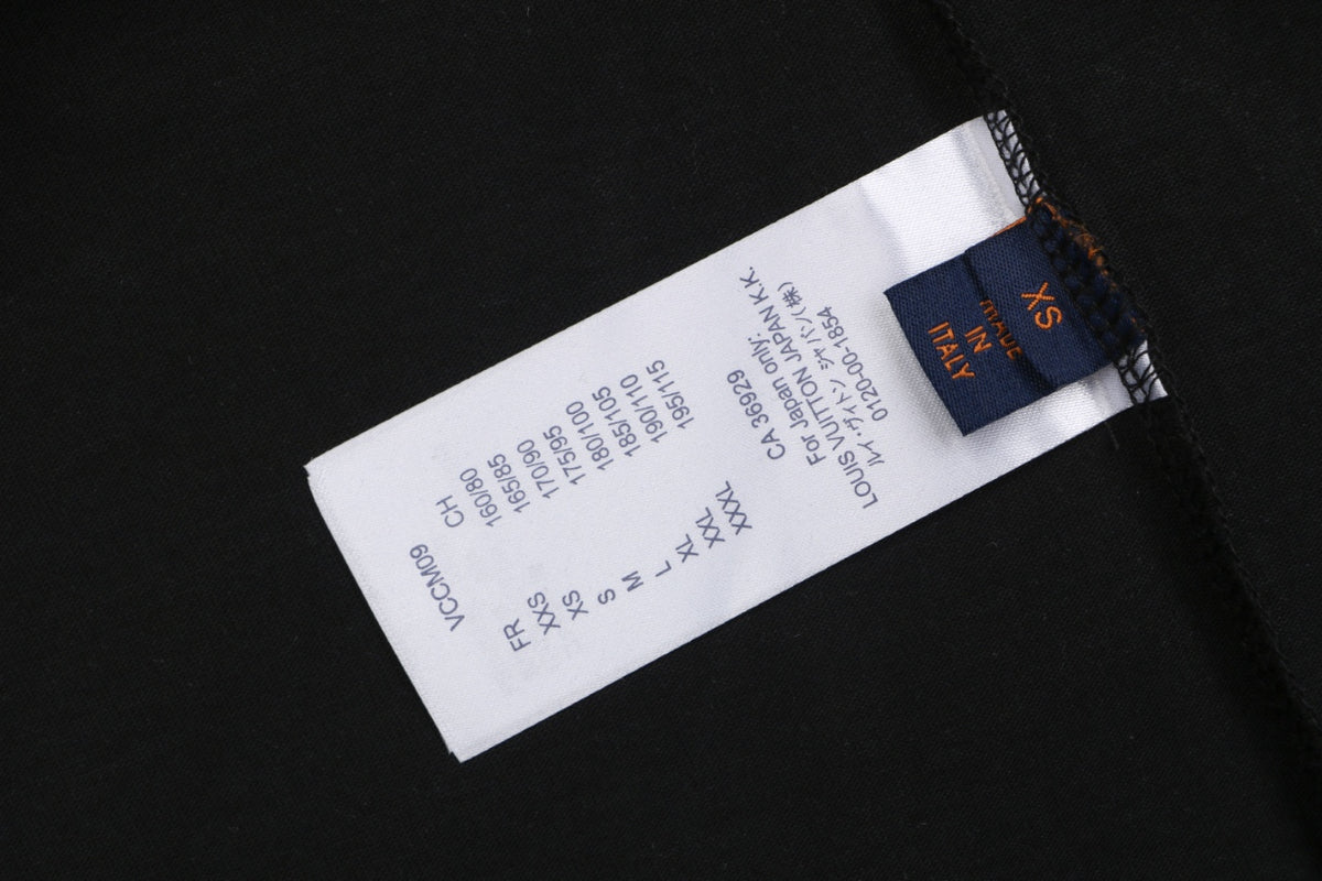Louis Vuitton Circle Chain Monogram Print Short Sleeve T-Shirt - Black