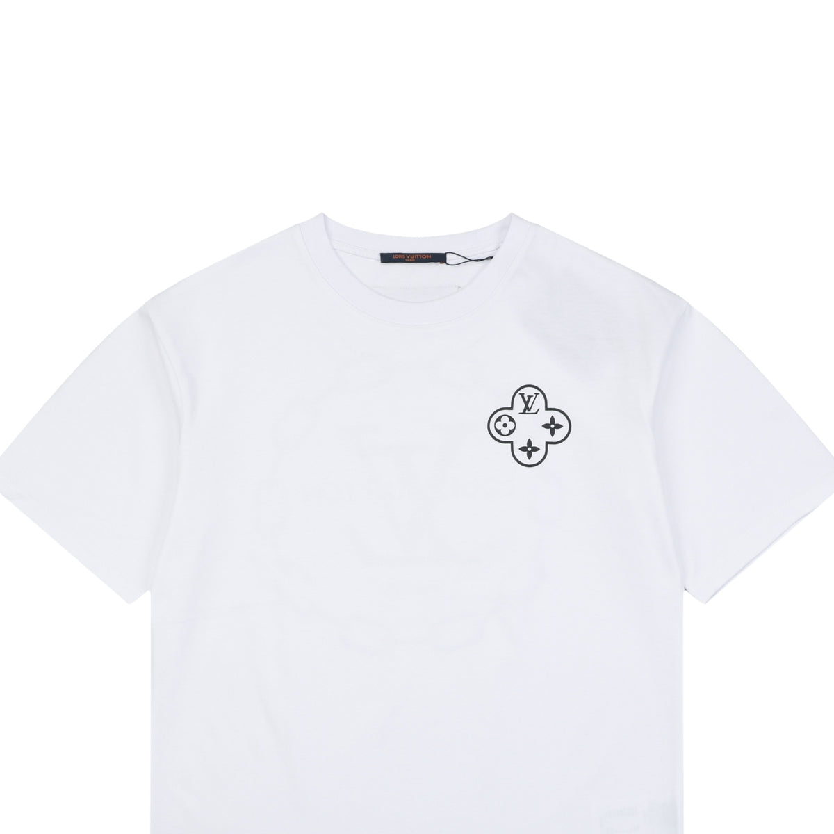 Louis Vuitton Circle Chain Monogram Print Short Sleeve T-Shirt - White