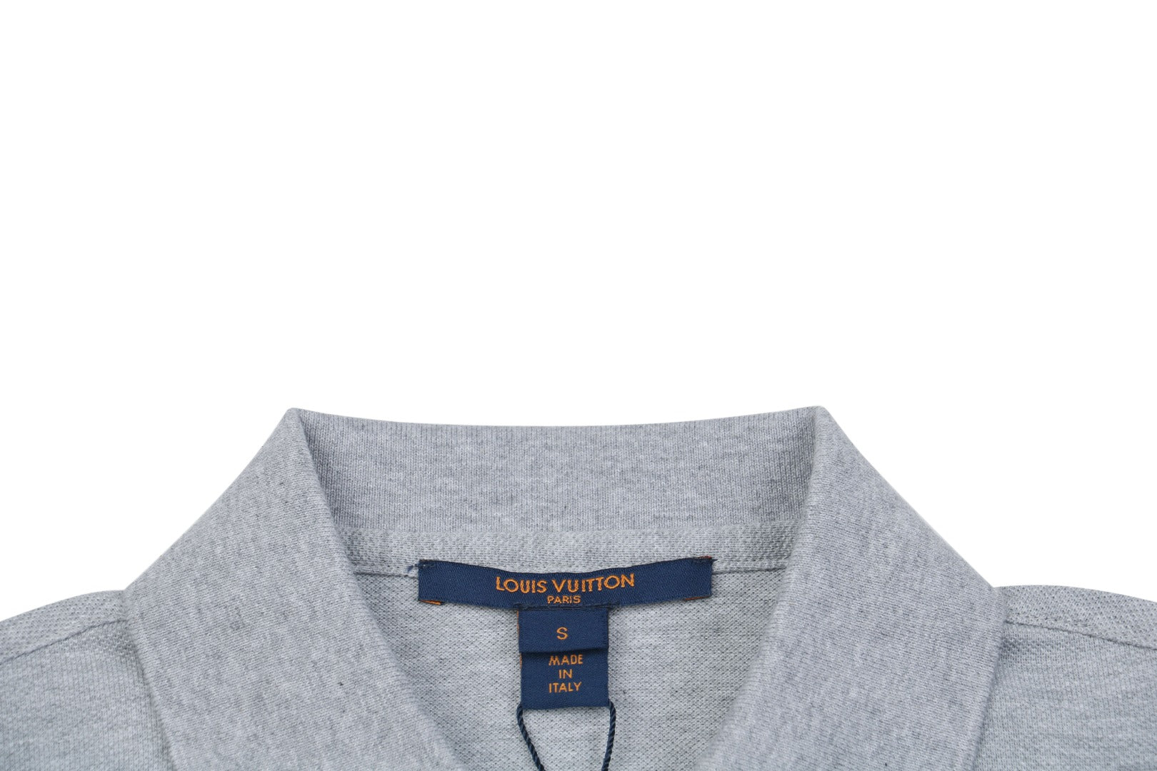 Louis Vuitton Small Monogram Embroidered Polo Shirt Short Sleeve - Grey
