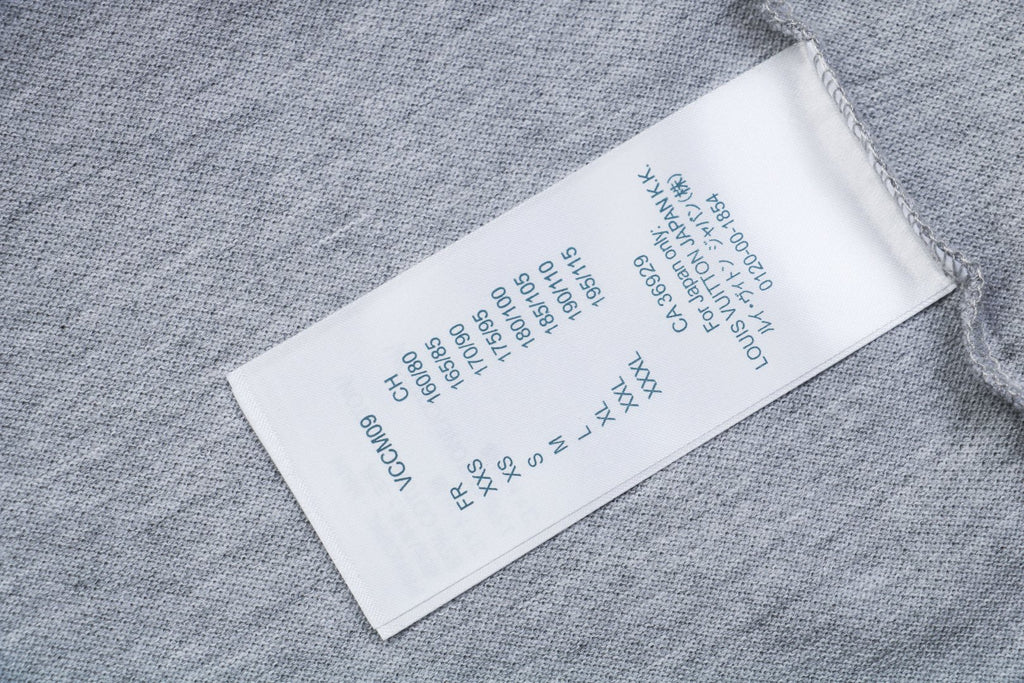 Louis Vuitton Small Monogram Embroidered Polo Shirt Short Sleeve - Grey