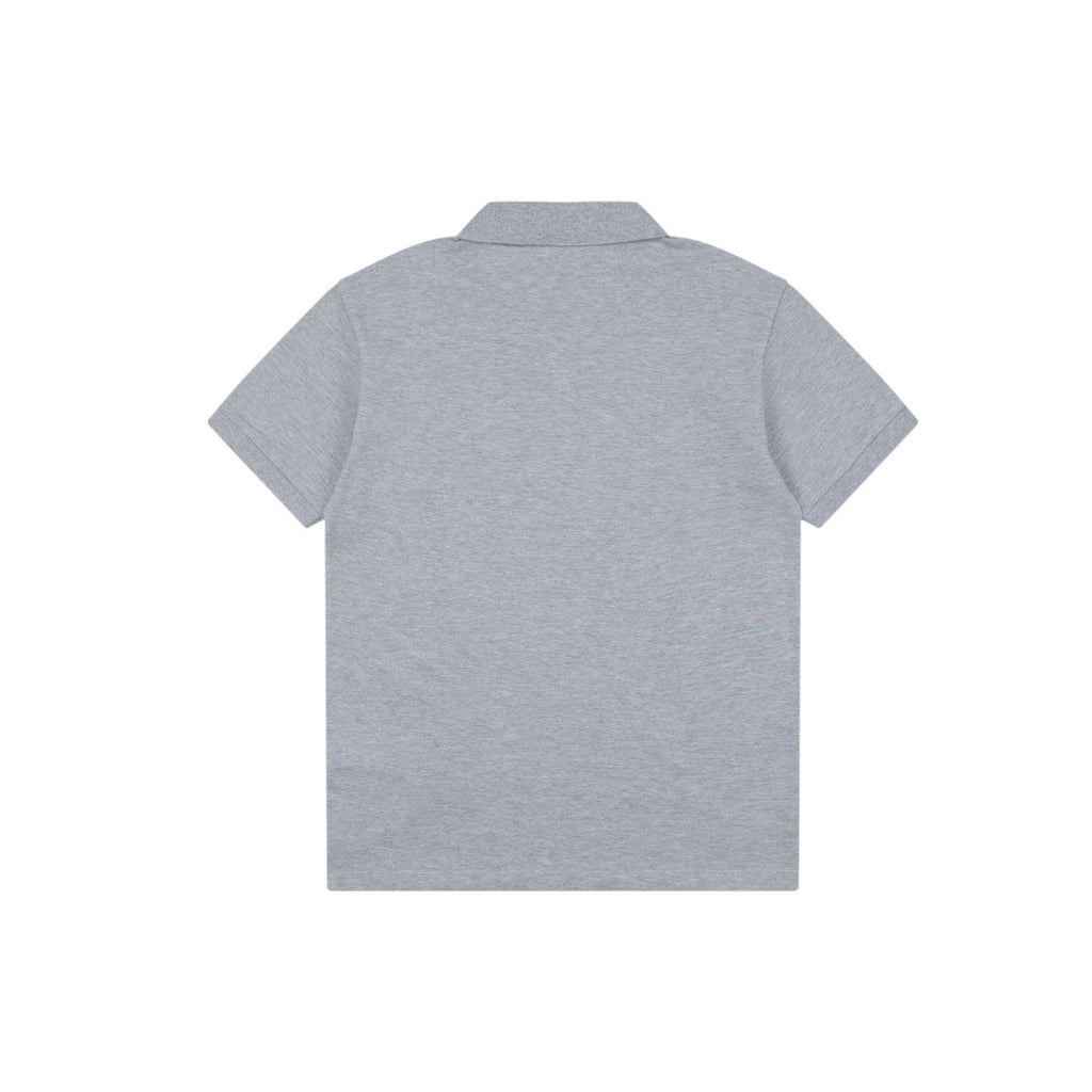 Louis Vuitton Small Monogram Embroidered Polo Shirt Short Sleeve - Grey