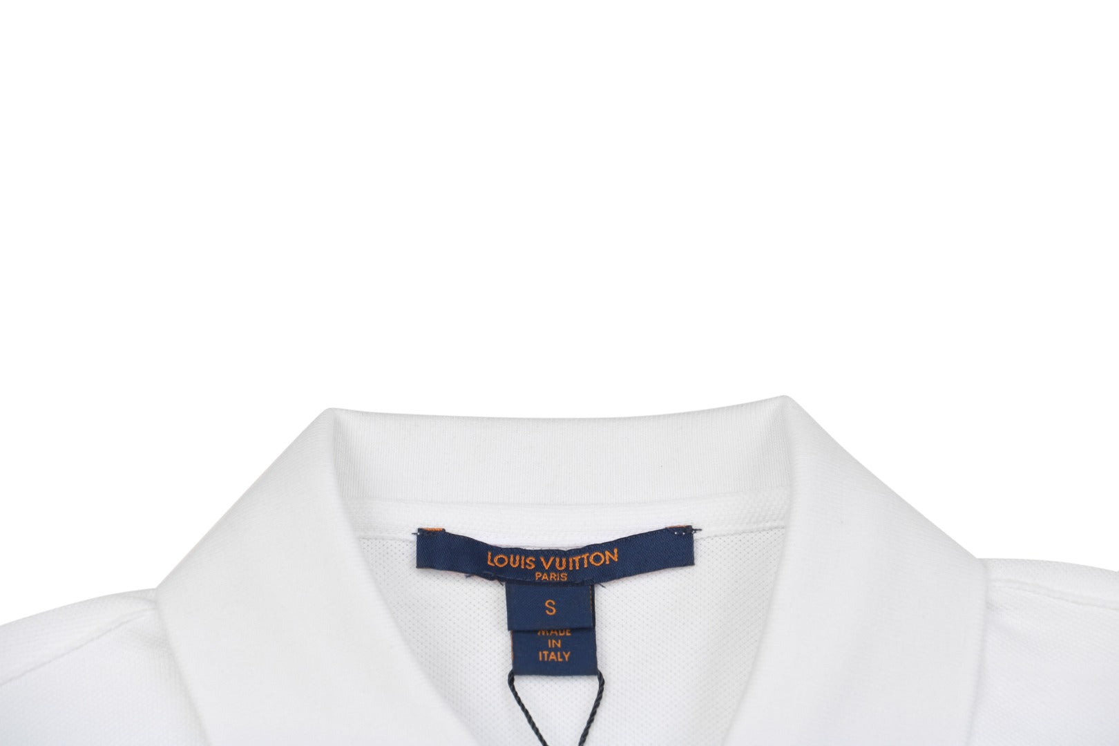Louis Vuitton Small Monogram Embroidered Polo Shirt Short Sleeve - White