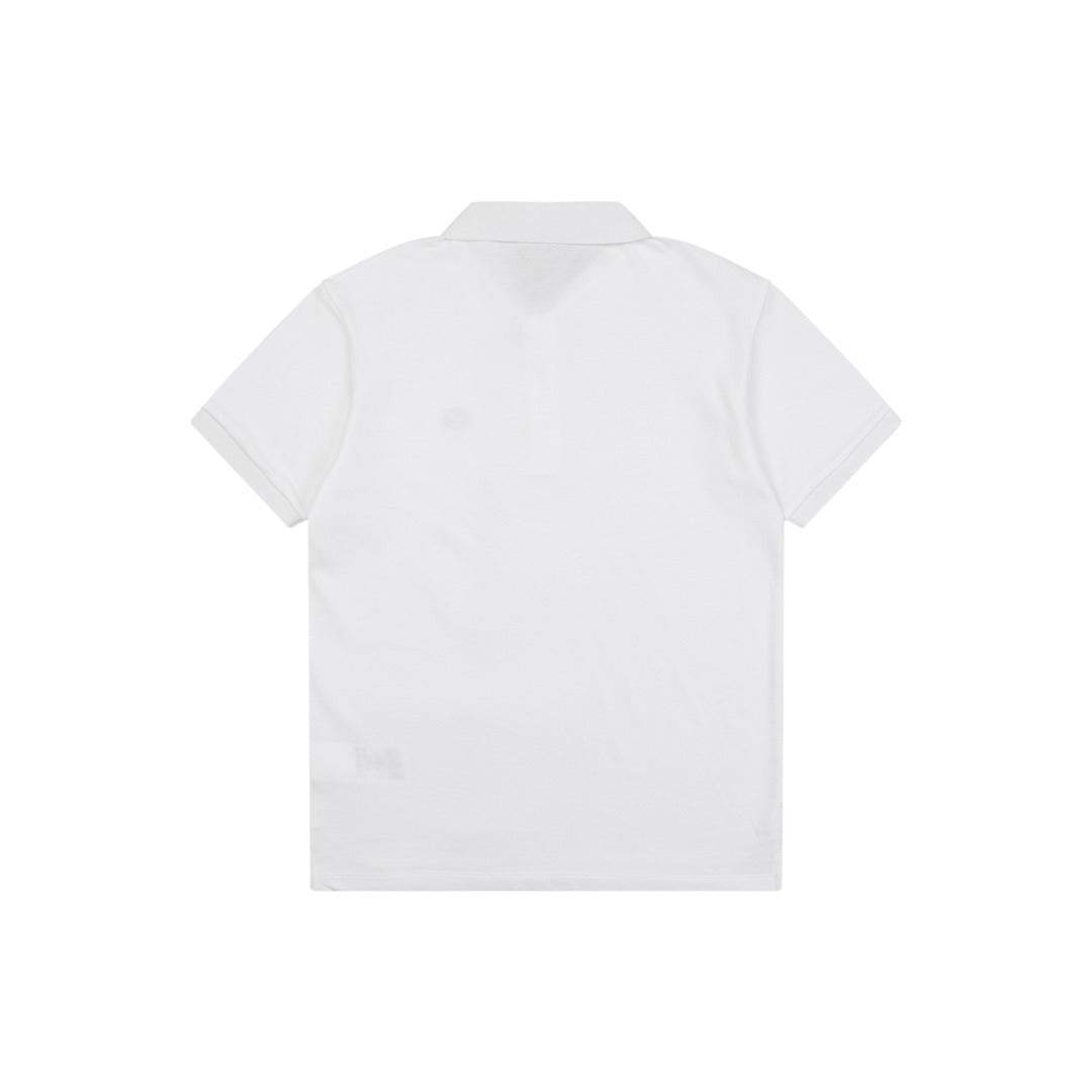 Louis Vuitton Small Monogram Embroidered Polo Shirt Short Sleeve - White
