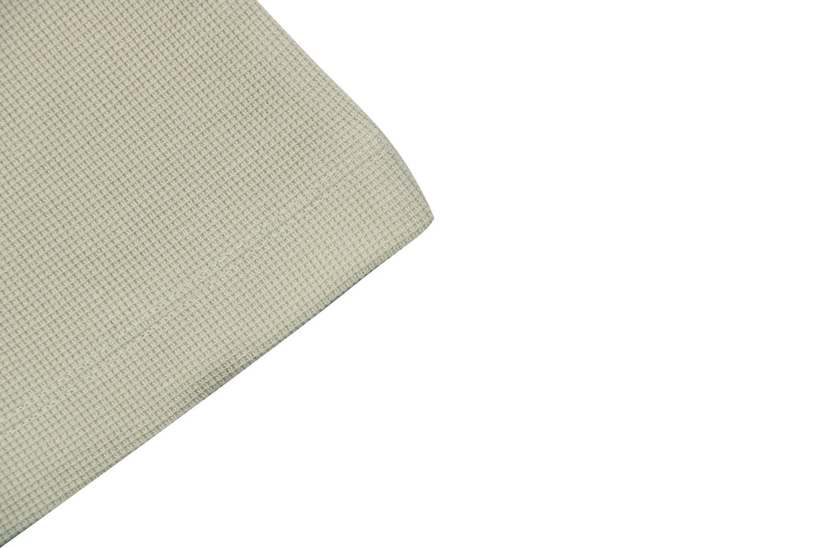 Prada Triangle Logo Waffle-Knit Short-Sleeve T-Shirt Beige