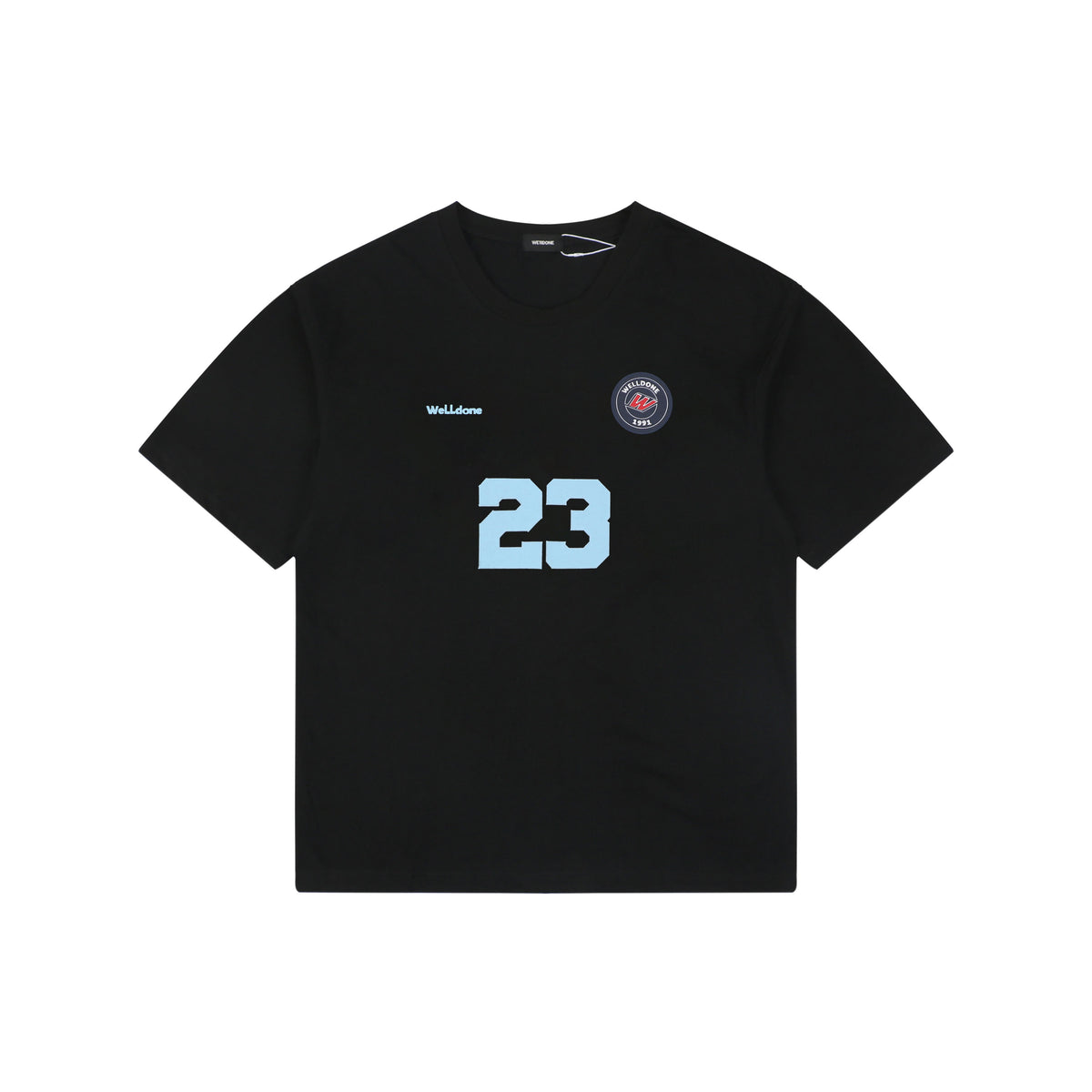 We11done Number 23 Graphic Print Short-Sleeve T-Shirt Black