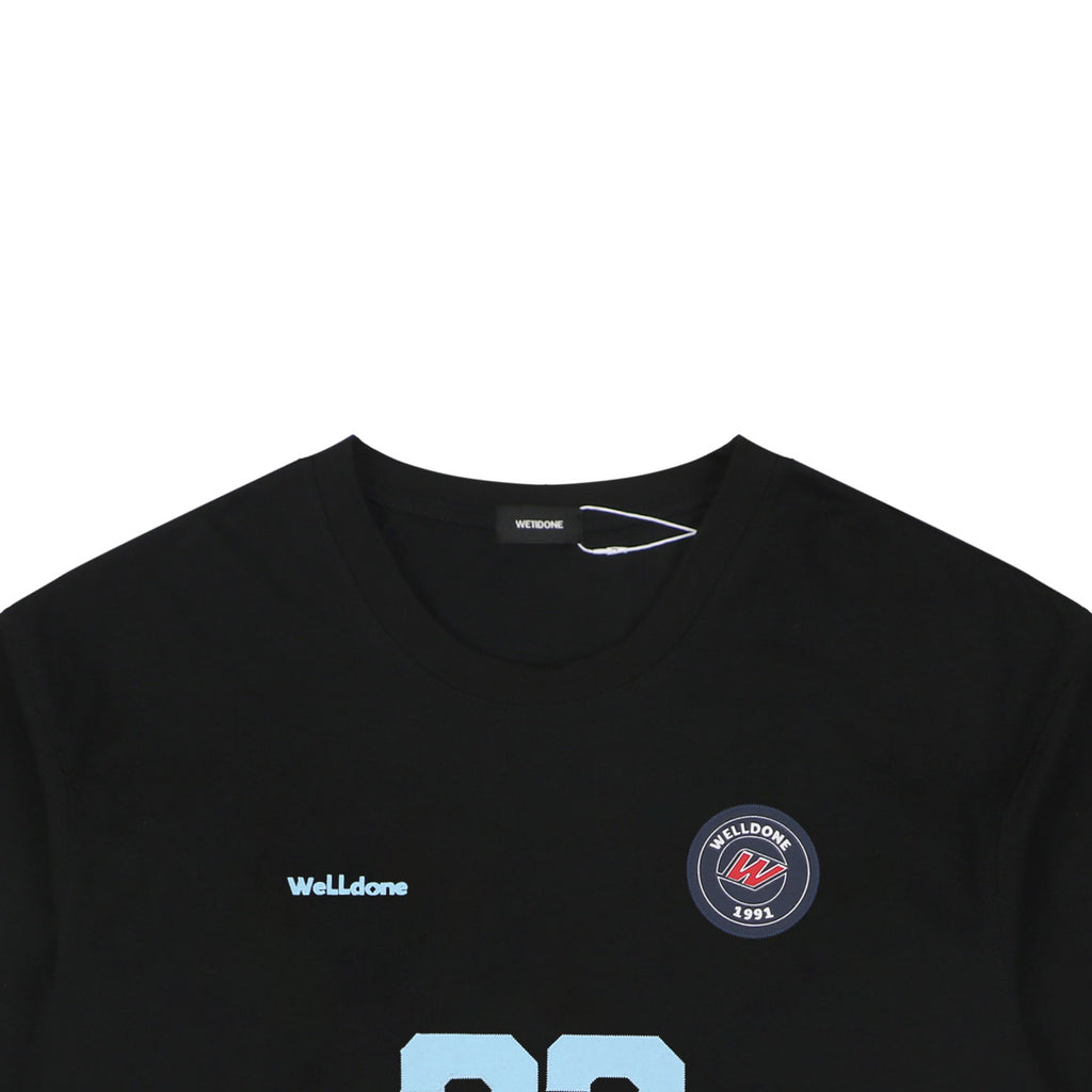 We11done Number 23 Graphic Print Short-Sleeve T-Shirt Black