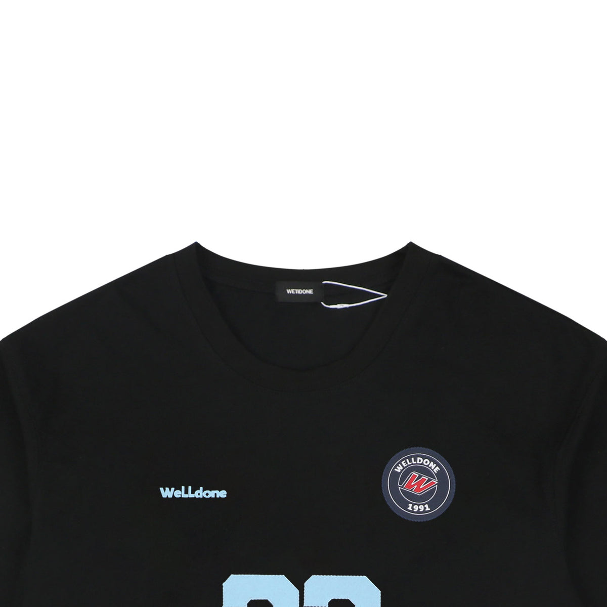 We11done Number 23 Graphic Print Short-Sleeve T-Shirt Black