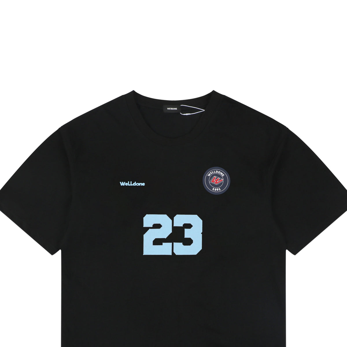 We11done Number 23 Graphic Print Short-Sleeve T-Shirt Black