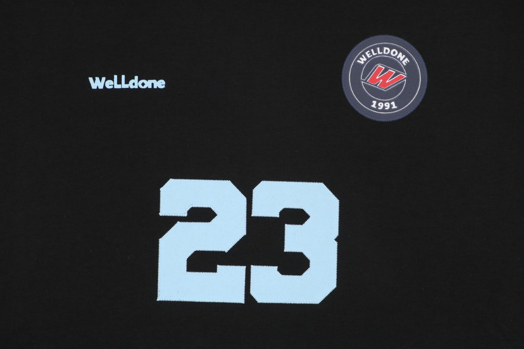 We11done Number 23 Graphic Print Short-Sleeve T-Shirt Black