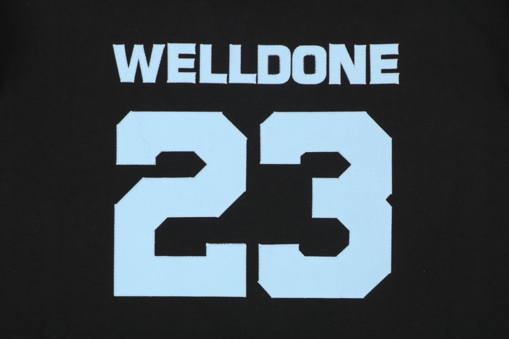 We11done Number 23 Graphic Print Short-Sleeve T-Shirt Black