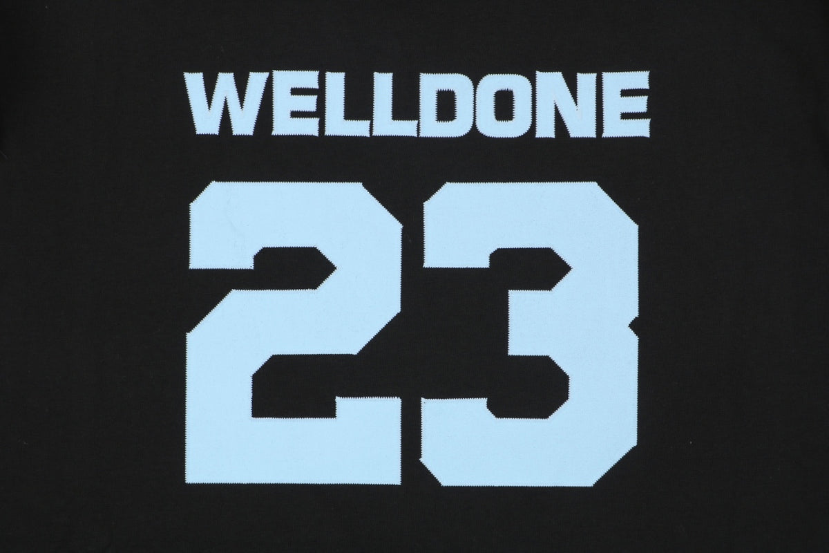 We11done Number 23 Graphic Print Short-Sleeve T-Shirt Black