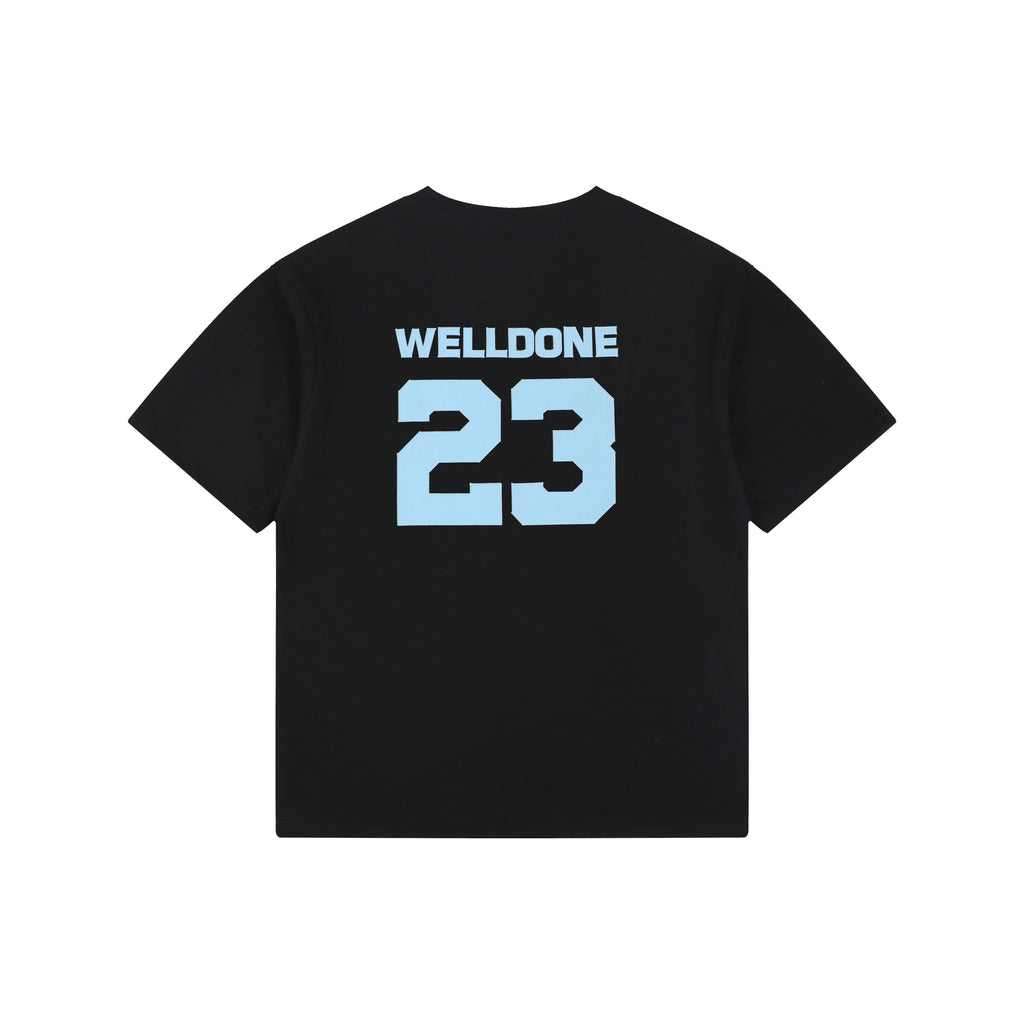 We11done Number 23 Graphic Print Short-Sleeve T-Shirt Black