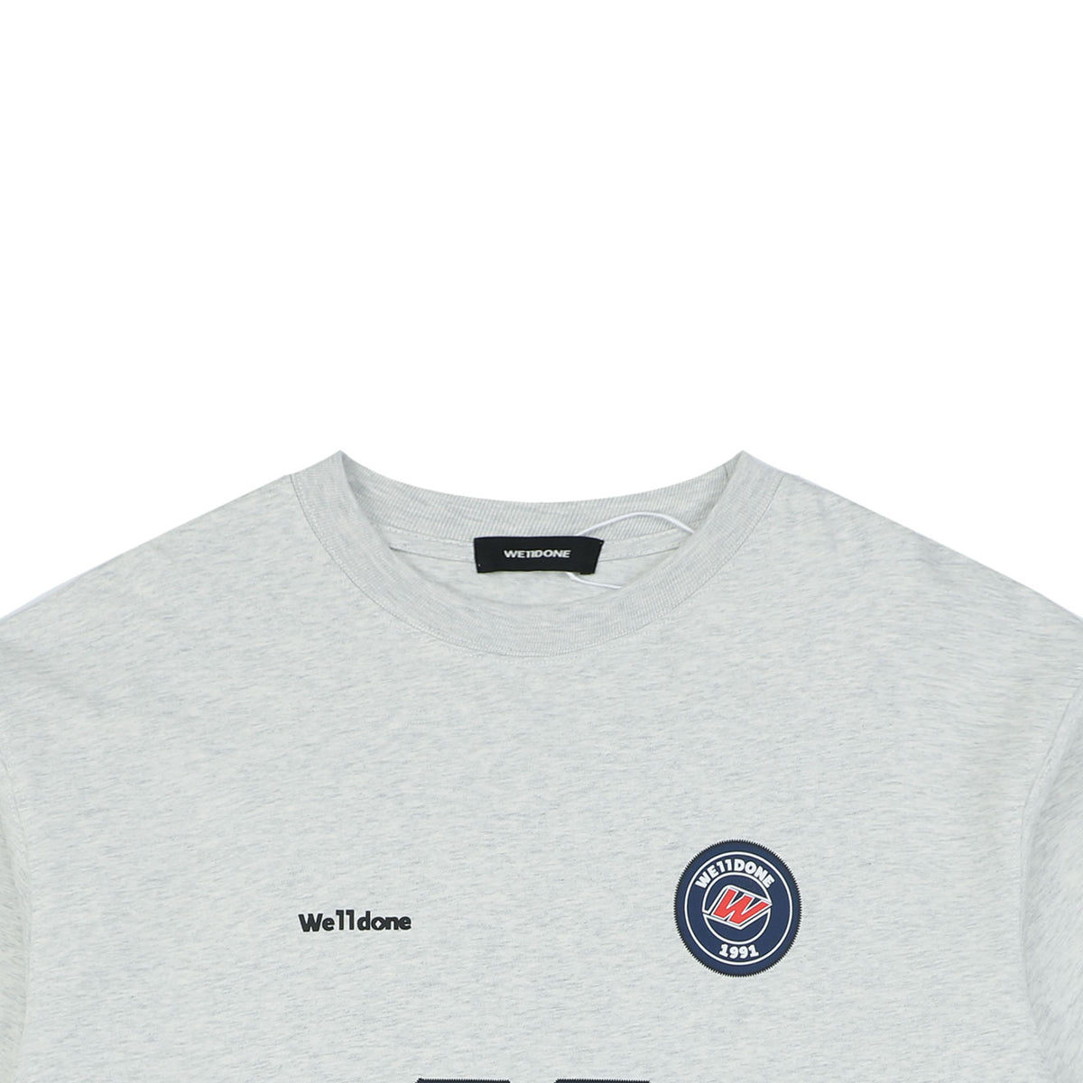 We11done Number 23 Graphic Print Short-Sleeve T-Shirt Grey