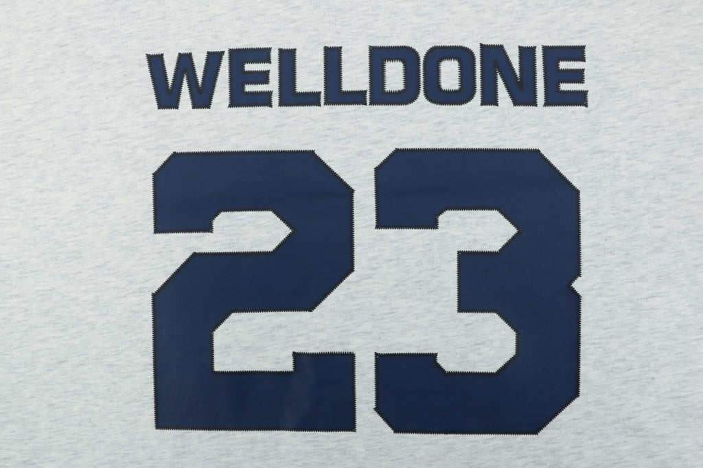 We11done Number 23 Graphic Print Short-Sleeve T-Shirt Grey