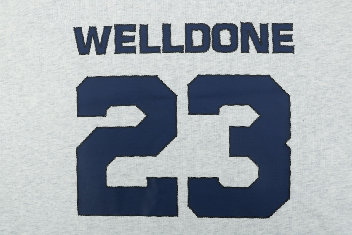 We11done Number 23 Graphic Print Short-Sleeve T-Shirt Grey