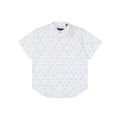 Louis Vuitton SS25 Damier Jacquard Cut-Stitch Short-Sleeve Shirt White