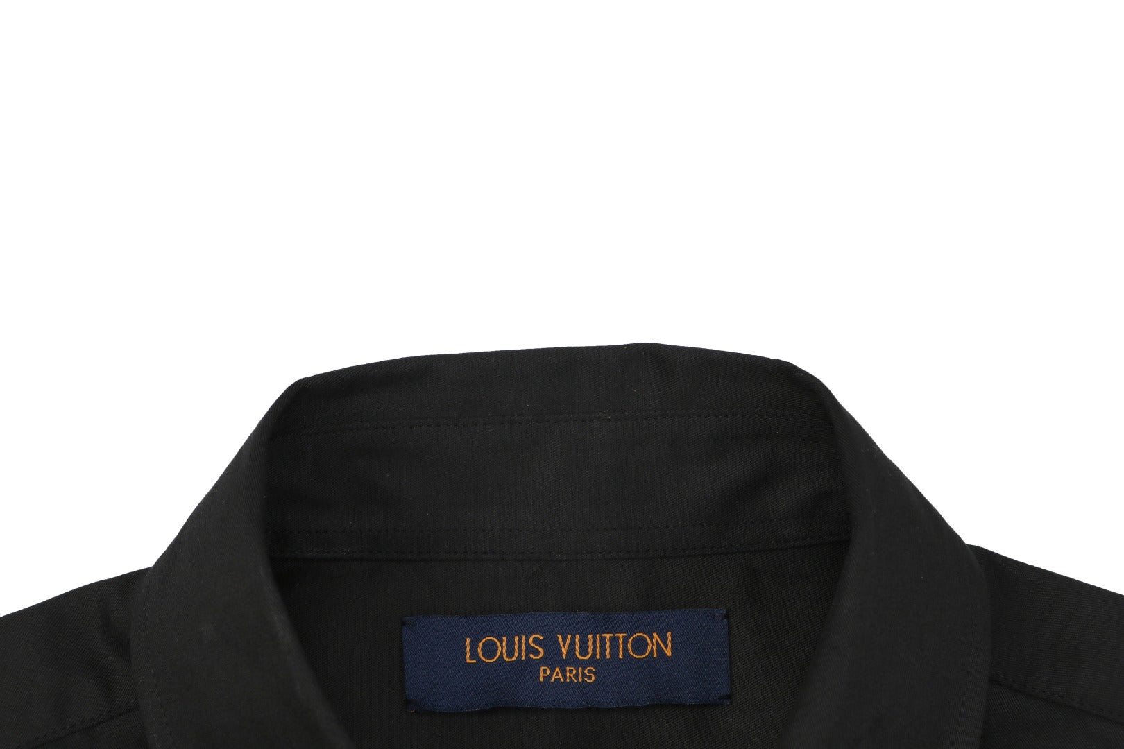 Louis Vuitton Vertical Stripe Monogram Cut-Out Short-Sleeve Shirt Black