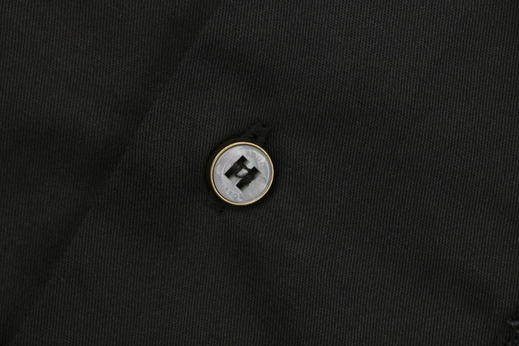 Louis Vuitton Vertical Stripe Monogram Cut-Out Short-Sleeve Shirt Black
