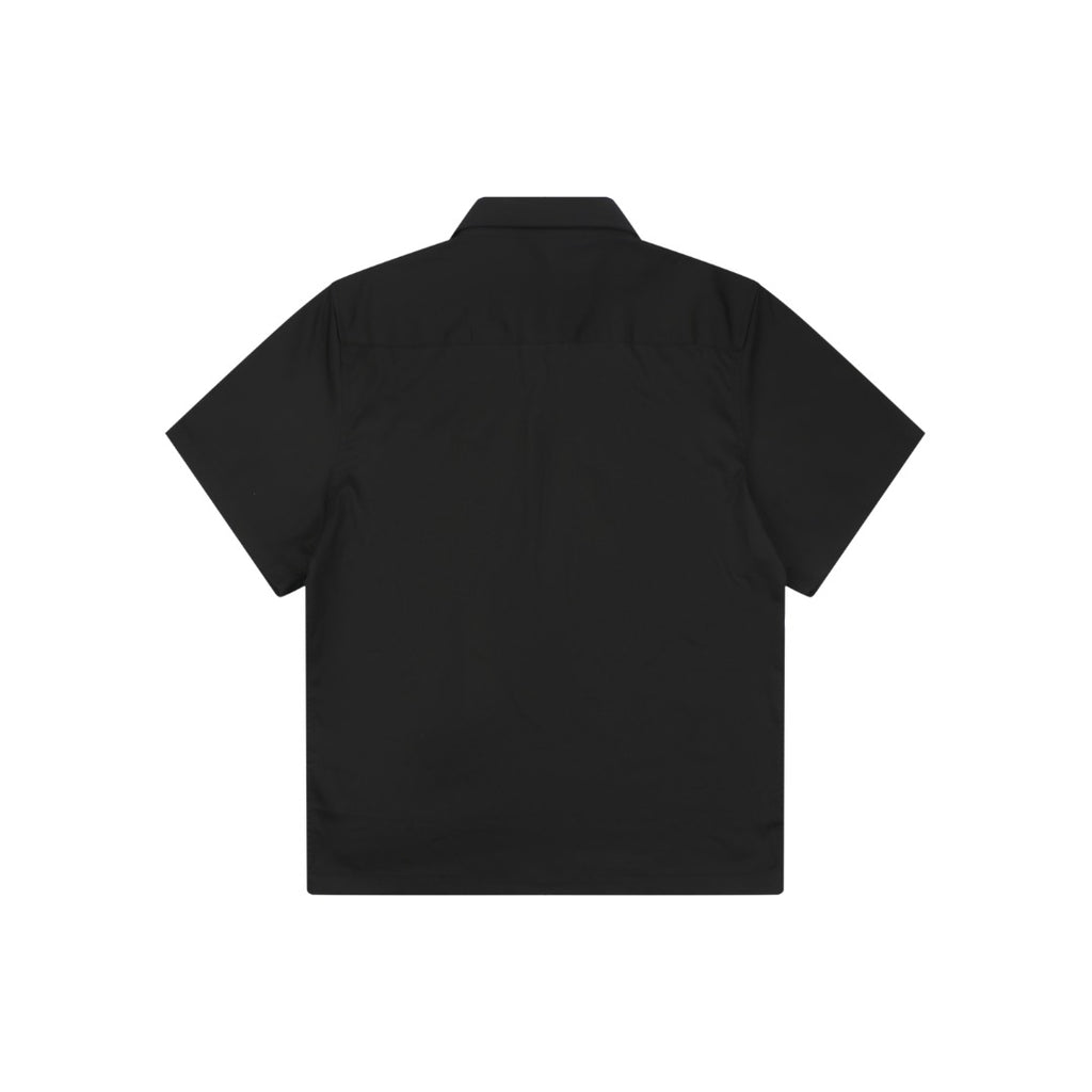 Louis Vuitton Vertical Stripe Monogram Cut-Out Short-Sleeve Shirt Black
